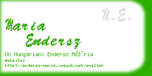 maria endersz business card